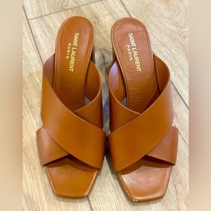 YSL Yves Saint Laurent Loulous Mules Sz 38 1/2 (equivalent to an 8)